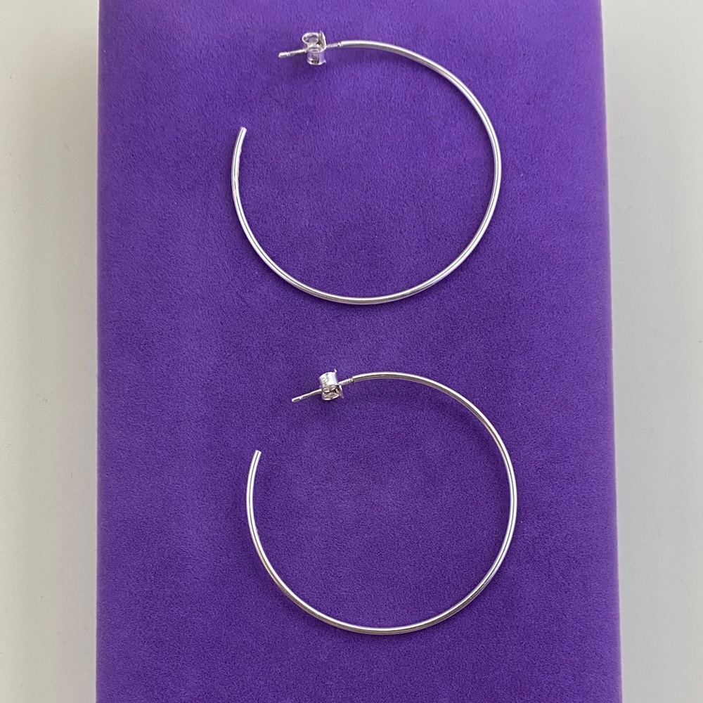 💛 Elegant 925 Silver Hoop Earrings